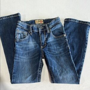 10 Slim Boys Boot cut Wrangler Blue Jeans with Cinch Waist